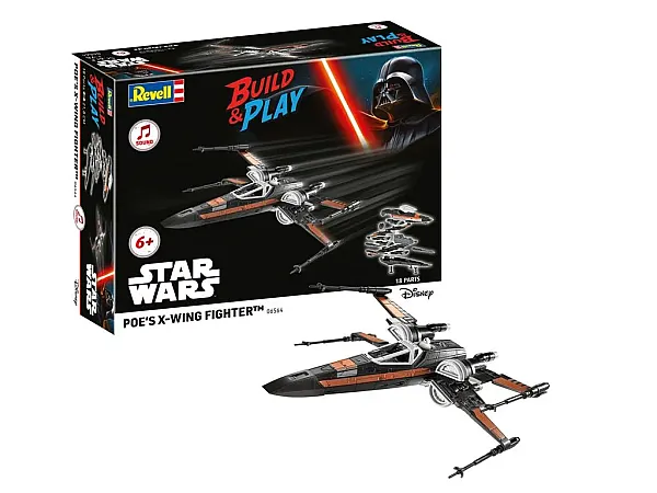STAR WARS MODEL KIT POE'S X-WING FIGHTER (W/SOUND): BUILD & PLAY